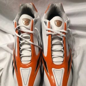 Mens Football Shoes White Orange Black 14